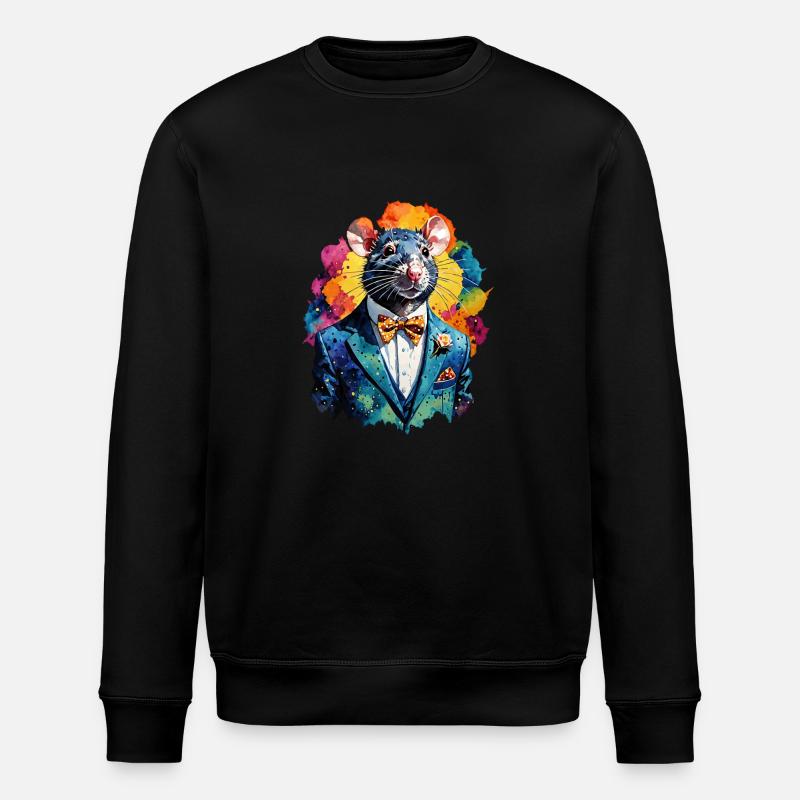 Rat en costume - Sweat bio ROLLER Stanley/Stella Unisexe - noir
