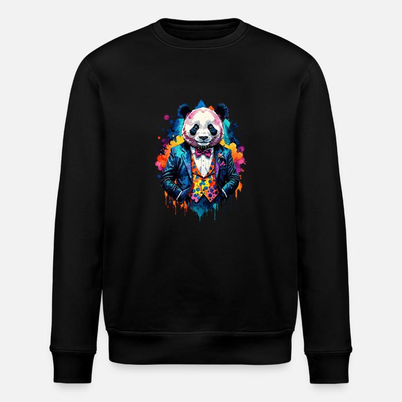 Panda en costume - Sweat bio ROLLER Stanley/Stella Unisexe - noir
