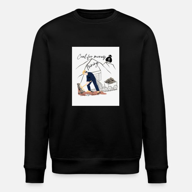 Mining Design - Stanley/Stella ROLLER Unisex Organic Sweatshirt - black