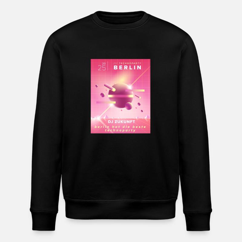 Berliner Techno - Stanley/Stella Unisex Bio-Sweatshirt ROLLER - Schwarz