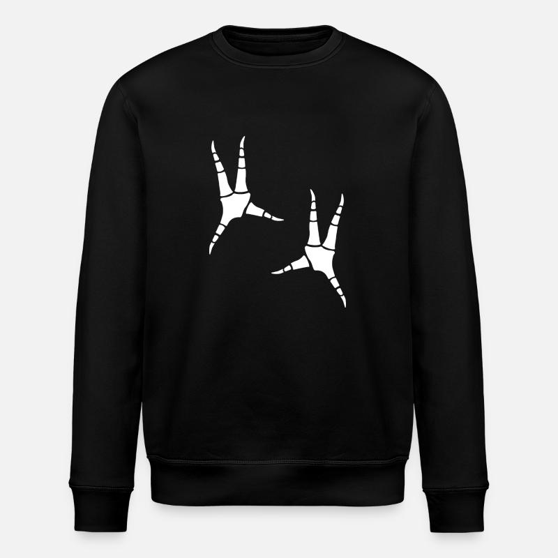 Parrot footprints - Stanley/Stella ROLLER Unisex Organic Sweatshirt - black