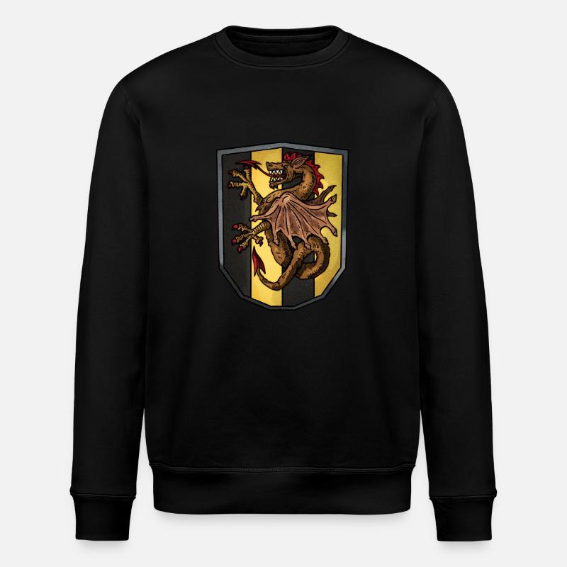 Wappen brauner Drachen - Stanley/Stella Unisex Bio-Sweatshirt ROLLER - Schwarz