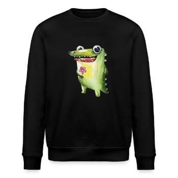 Croc, le charmeur - Sweat bio ROLLER Stanley/Stella Unisexe - noir - Devant - Nik (191cm)