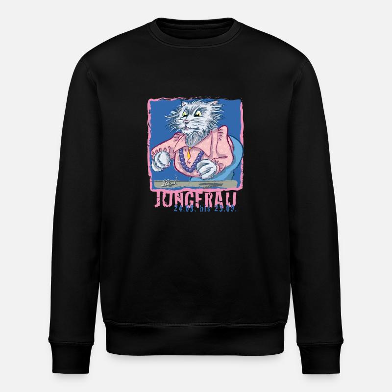 Sternzeichen - Jungfrau - Stanley/Stella Unisex Bio-Sweatshirt ROLLER - Schwarz