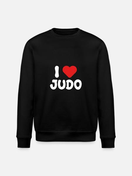 I love Judo - Stanley/Stella ROLLER Unisex Organic Sweatshirt - black