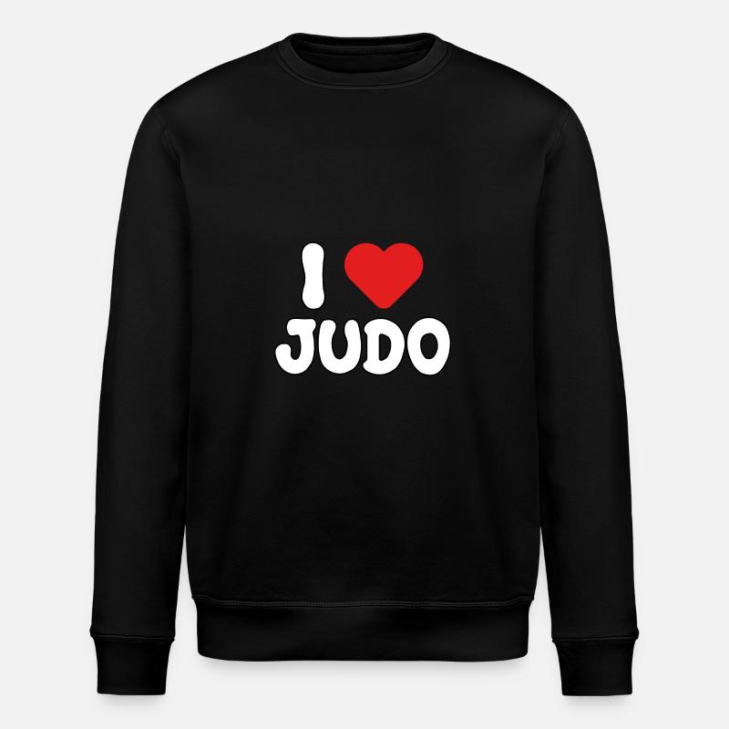 Ich liebe Judo - Stanley/Stella Unisex Bio-Sweatshirt ROLLER - Schwarz