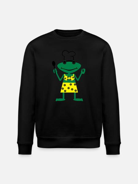 Cook frog - Stanley/Stella ROLLER Unisex Organic Sweatshirt - black