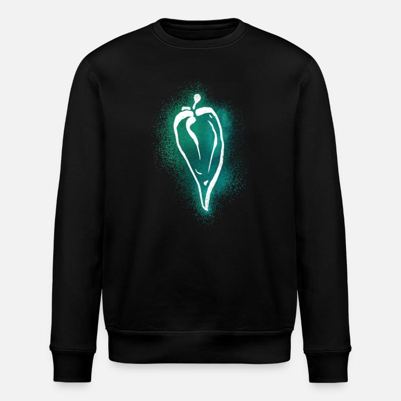 Blacklight Neon Chili - Stanley/Stella ROLLER Unisex Organic Sweatshirt - black