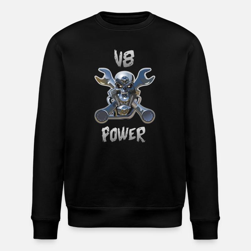 Puissance du moteur V8 - Sweat bio ROLLER Stanley/Stella Unisexe - noir