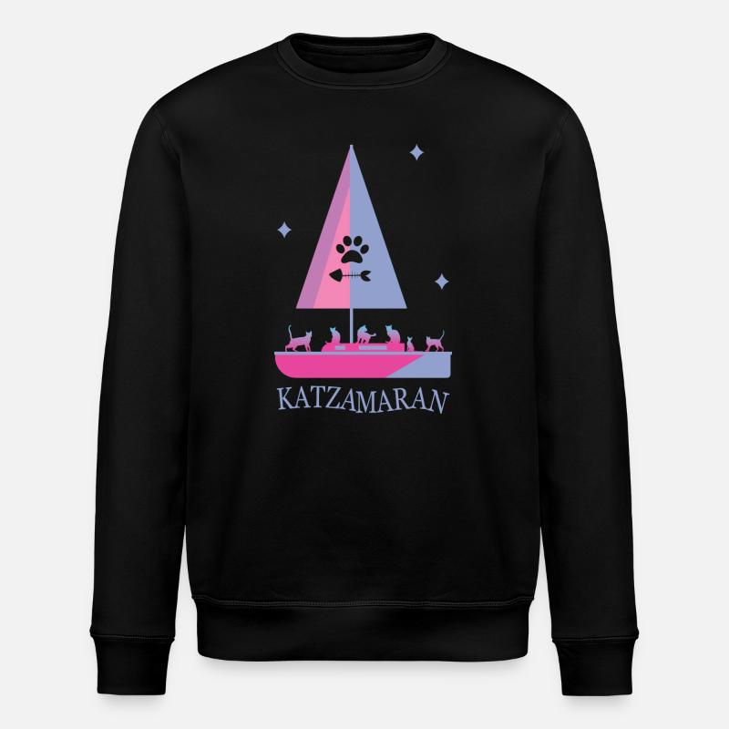 Katzamaran Boot - Stanley/Stella Unisex Bio-Sweatshirt ROLLER - Schwarz