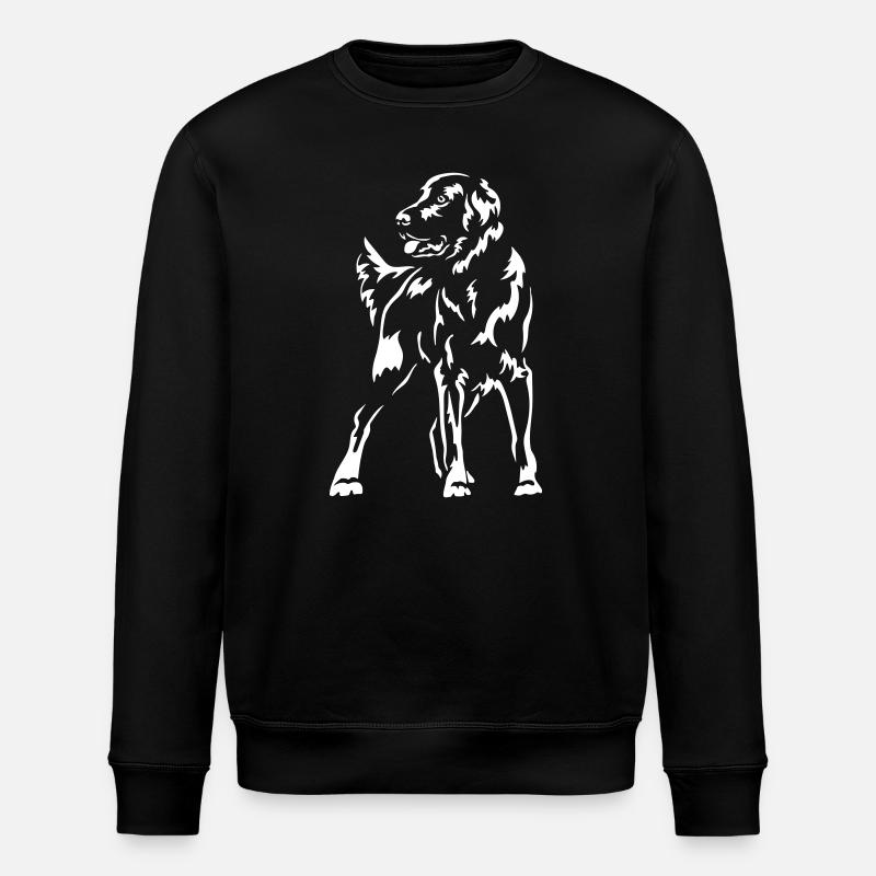Flat-coated Retriever "Black Edition" - Stanley/Stella ROLLER Unisex Organic Sweatshirt - black