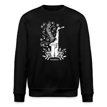 Saxophon Musikinstrument Jazz - Stanley/Stella Unisex Bio-Sweatshirt ROLLER - Schwarz - Vorne - Nik (191cm)