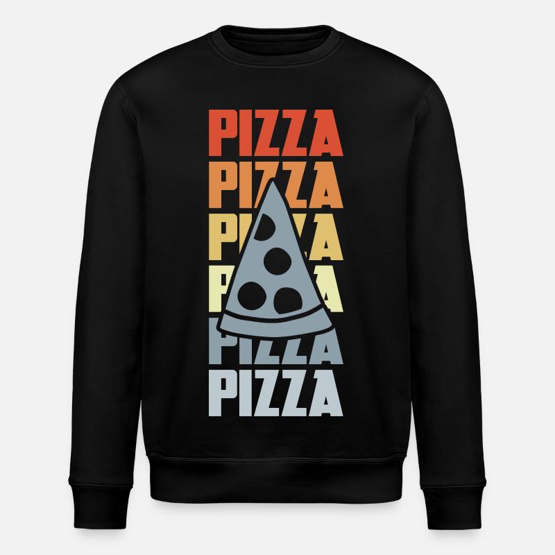 Pizza rétro - Sweat bio ROLLER Stanley/Stella Unisexe - noir