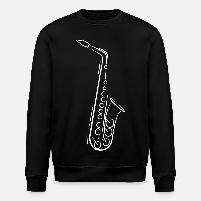 Croquis de saxophone - Sweat bio ROLLER Stanley/Stella Unisexe - noir