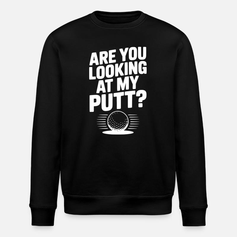 Schaust du auf meinen Putt - Stanley/Stella Unisex Bio-Sweatshirt ROLLER - Schwarz