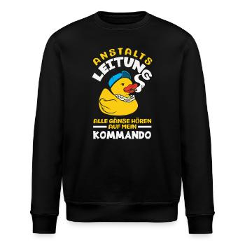Anstaltsleitung Chef Leitung - Stanley/Stella Unisex Bio-Sweatshirt ROLLER - Schwarz - Vorne - Nik (191cm)