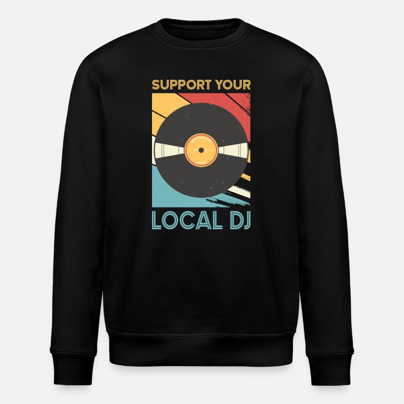 DJ Outfit Geschenke - Stanley/Stella Unisex Bio-Sweatshirt ROLLER - Schwarz