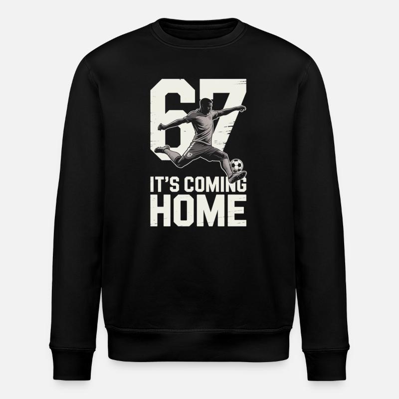 67 – Fußball - Stanley/Stella Unisex Bio-Sweatshirt ROLLER - Schwarz
