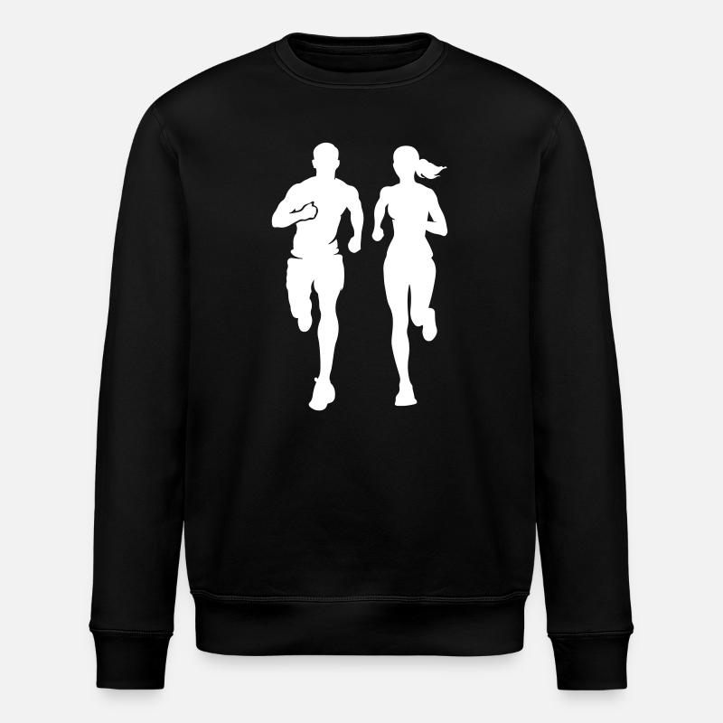 Marathonläufer Team Silhouette Marathon - Stanley/Stella Unisex Bio-Sweatshirt ROLLER - Schwarz