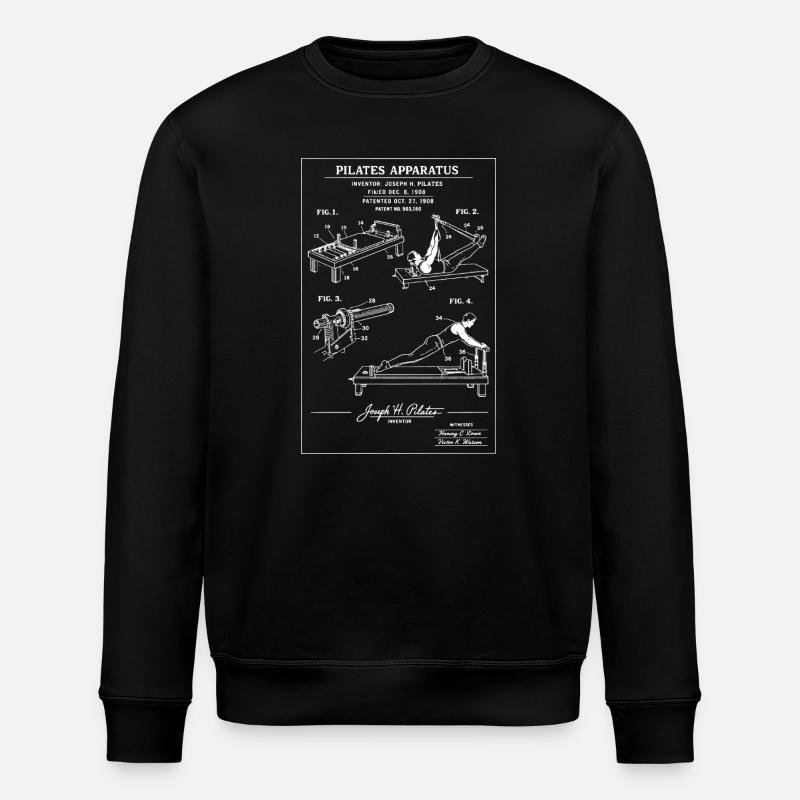 Pilates Apparatus Blueprint - Stanley/Stella ROLLER Unisex Organic Sweatshirt - black