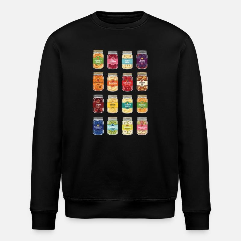 Fruit in a jar - Stanley/Stella ROLLER Unisex Organic Sweatshirt - black