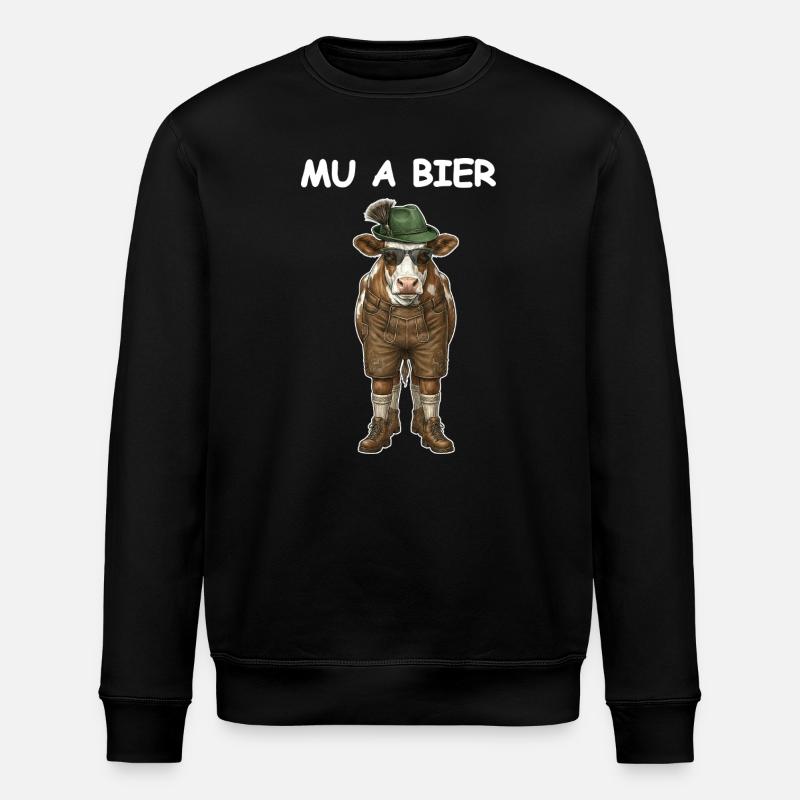 Bier Kuh Bauer Party - Stanley/Stella Unisex Bio-Sweatshirt ROLLER - Schwarz