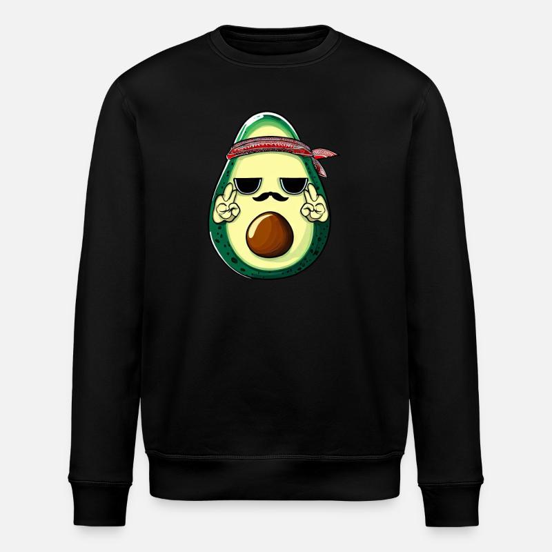 Avocat hippie avec barbe - Sweat bio ROLLER Stanley/Stella Unisexe - noir