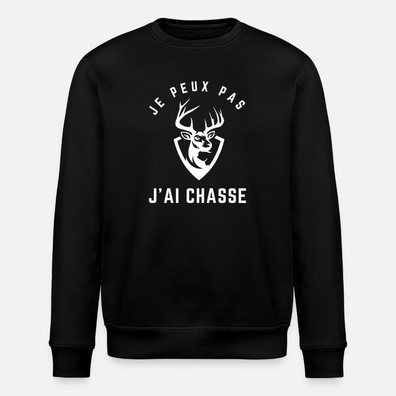 I can't I hunted - Stanley/Stella ROLLER Unisex Organic Sweatshirt - black