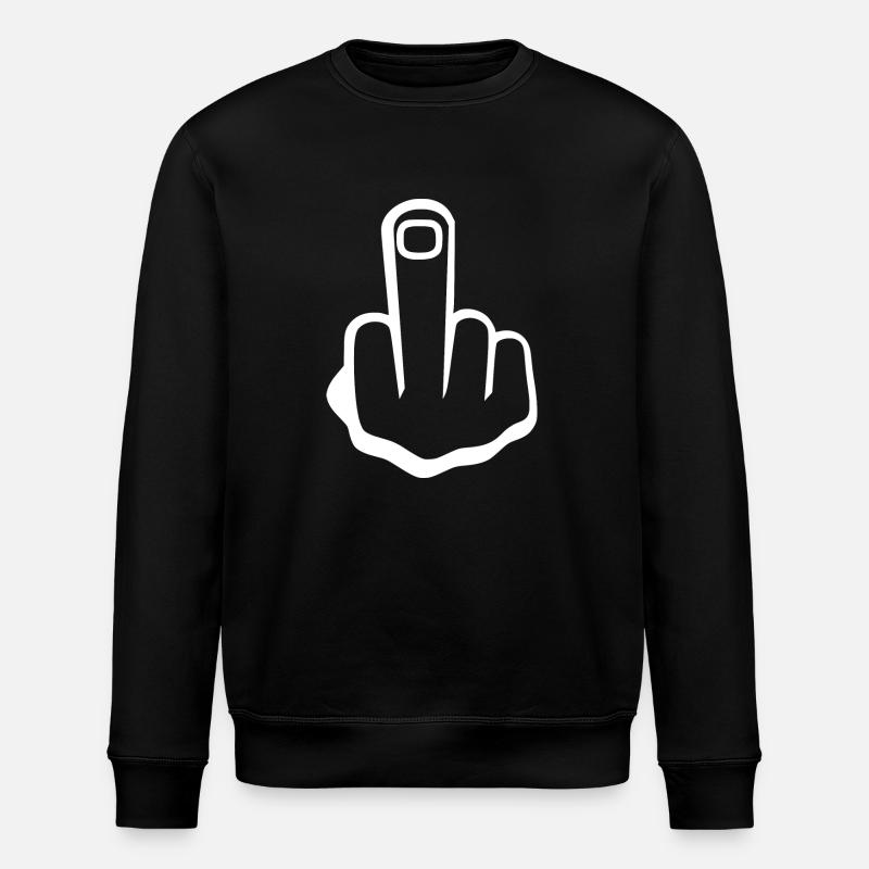 Mittelfinger - Stanley/Stella Unisex Bio-Sweatshirt ROLLER - Schwarz