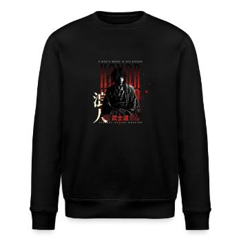 The Honor of a Warrior - Stanley/Stella ROLLER Unisex Organic Sweatshirt - black - Front - Nik (191cm)