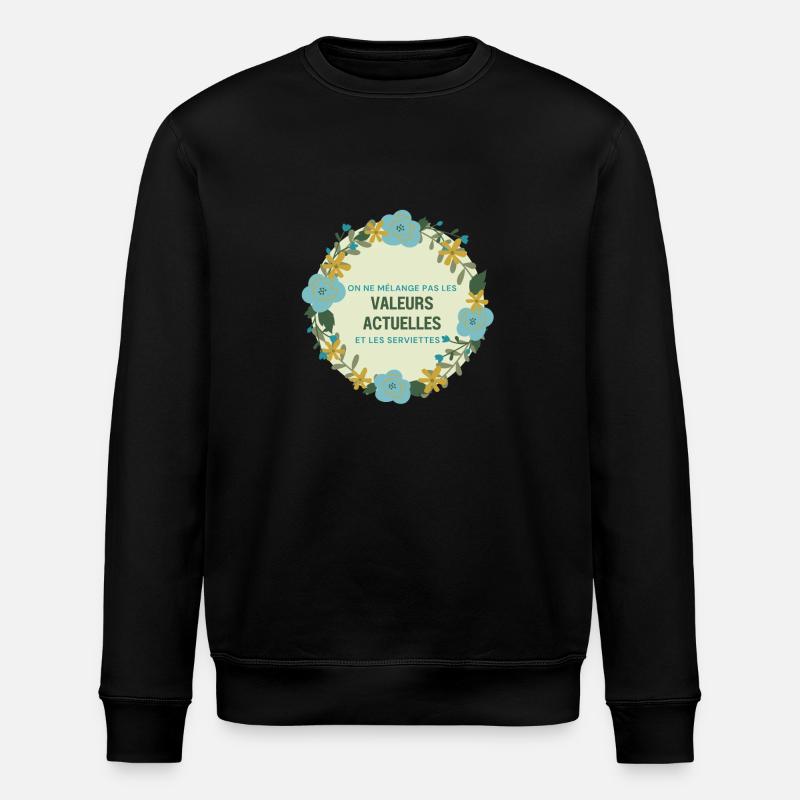 Current Values and Towels - Stanley/Stella ROLLER Unisex Organic Sweatshirt - black