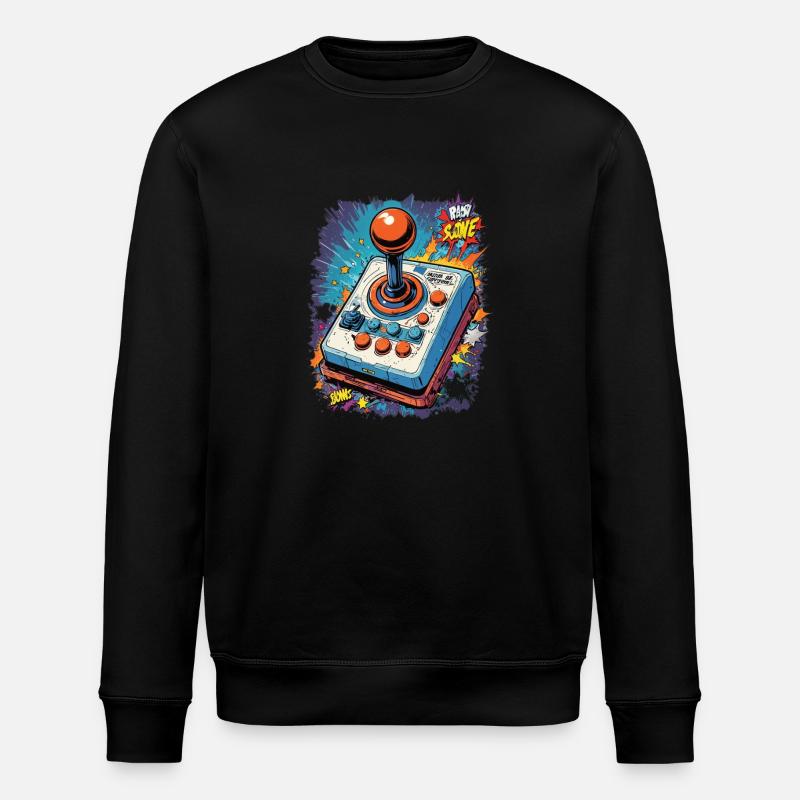 Retro Gamer Joystick / Controller Konsolenspiele - Stanley/Stella Unisex Bio-Sweatshirt ROLLER - Schwarz
