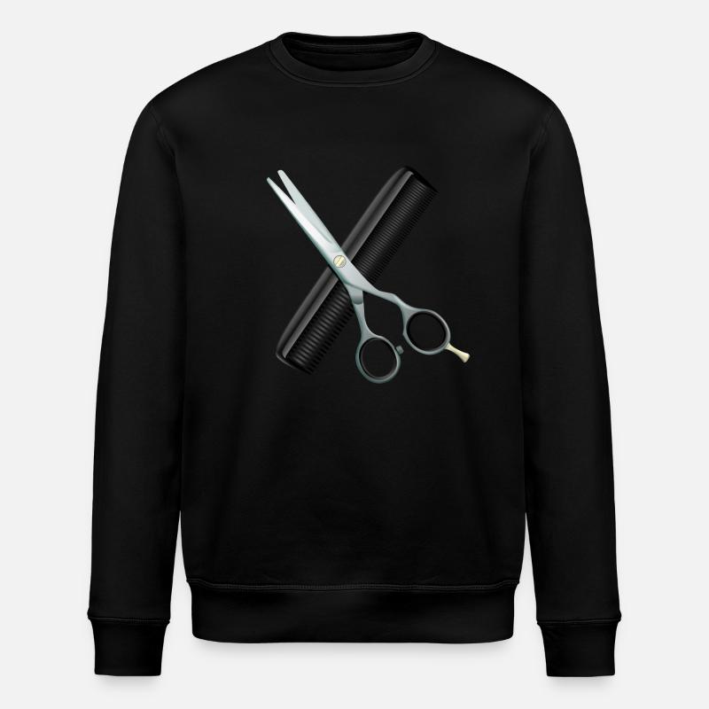 Ciseaux de coiffure avec peigne - Sweat bio ROLLER Stanley/Stella Unisexe - noir