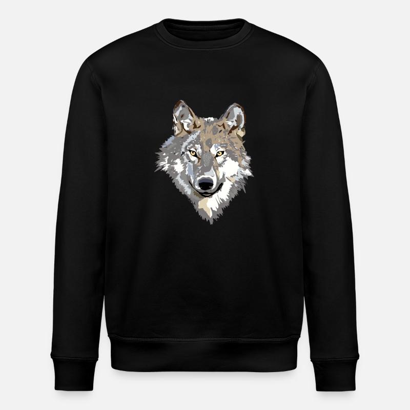 Wolf - Stanley/Stella Unisex Bio-Sweatshirt ROLLER - Schwarz