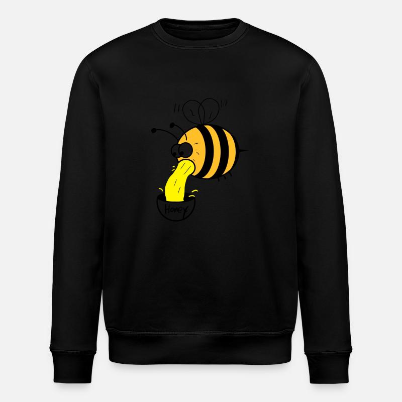 Biene kotzt Honig - Stanley/Stella Unisex Bio-Sweatshirt ROLLER - Schwarz
