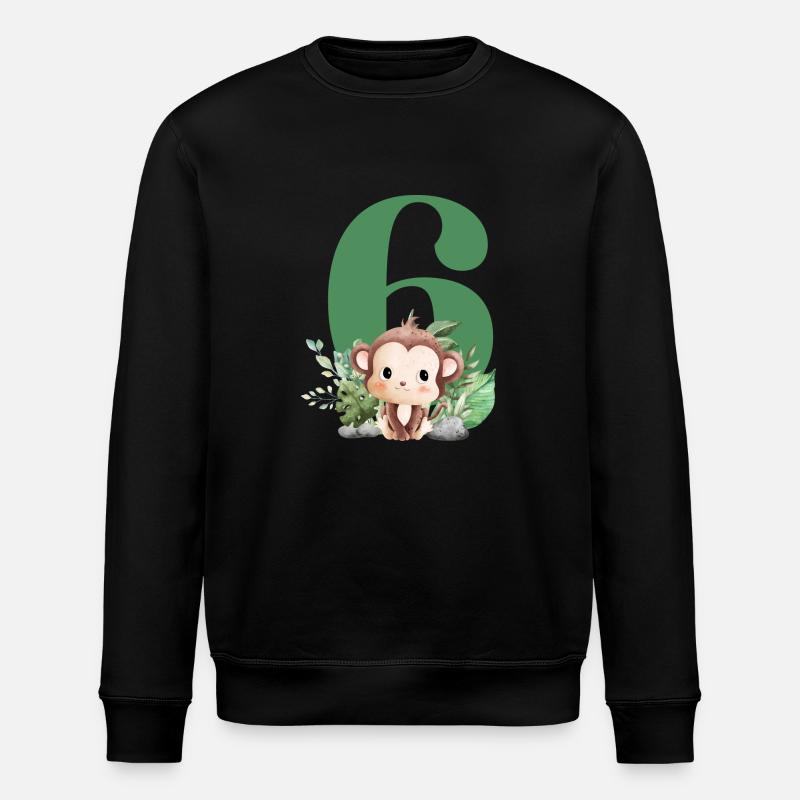 6e anniversaire singe safari - Sweat bio ROLLER Stanley/Stella Unisexe - noir