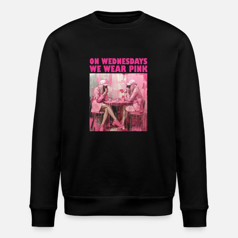 Mittwochs tragen wir Pink - Stanley/Stella Unisex Bio-Sweatshirt ROLLER - Schwarz