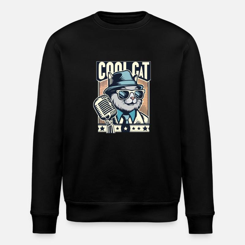 Coolcat - Stanley/Stella ROLLER Unisex Organic Sweatshirt - black