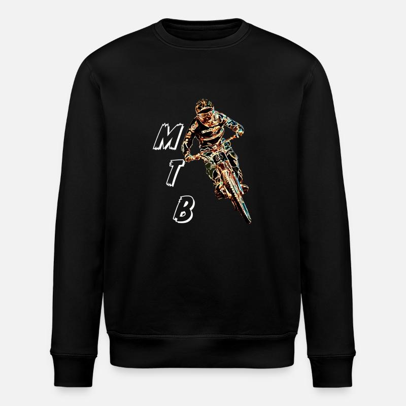 MTB MTB bergab - Stanley/Stella Unisex Bio-Sweatshirt ROLLER - Schwarz