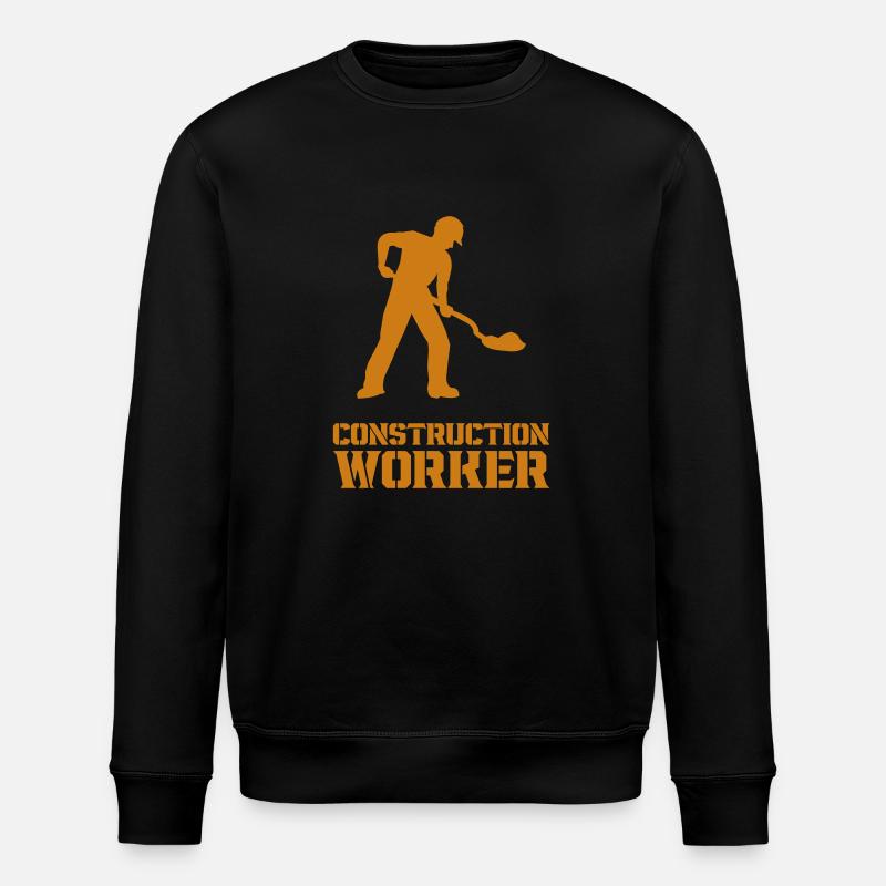 bauarbeiter baustelle worker - Stanley/Stella Unisex Bio-Sweatshirt ROLLER - Schwarz