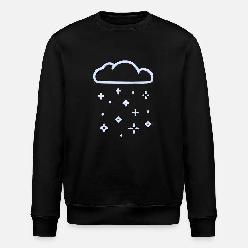 Glitter Cloud Rain Cloud - Stanley/Stella ROLLER Unisex Organic Sweatshirt - black