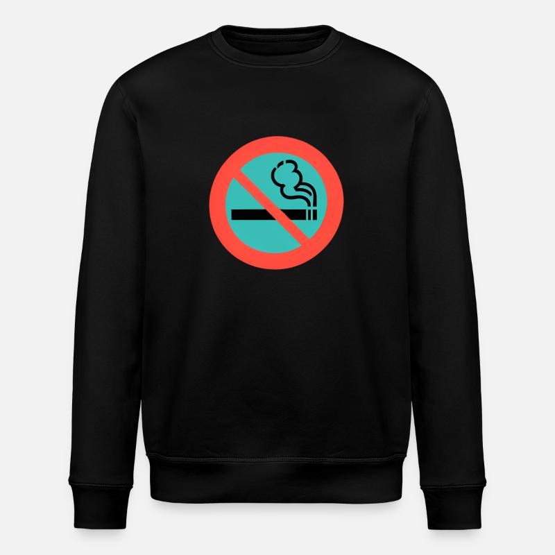 Rauchen Raucher Verboten No Smoking - Stanley/Stella Unisex Bio-Sweatshirt ROLLER - Schwarz