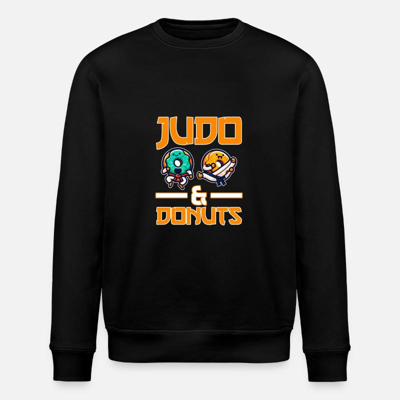 Judo and Donuts - Stanley/Stella ROLLER Unisex Organic Sweatshirt - black