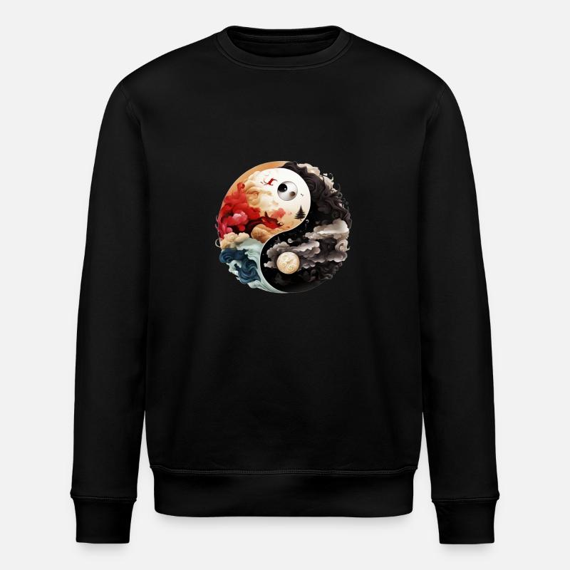 Yin Yang - Stanley/Stella Unisex Bio-Sweatshirt ROLLER - Schwarz