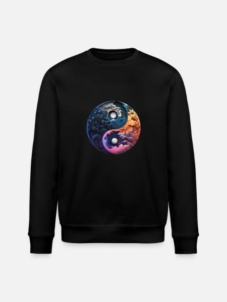 Yin Yang - Stanley/Stella ROLLER Unisex Organic Sweatshirt - black