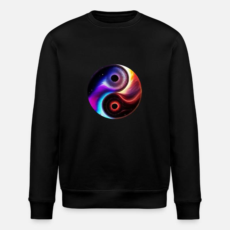 Yin Yang - Stanley/Stella Unisex Bio-Sweatshirt ROLLER - Schwarz