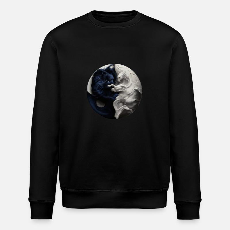 Yin Yang Black White - Stanley/Stella ROLLER Unisex Organic Sweatshirt - black