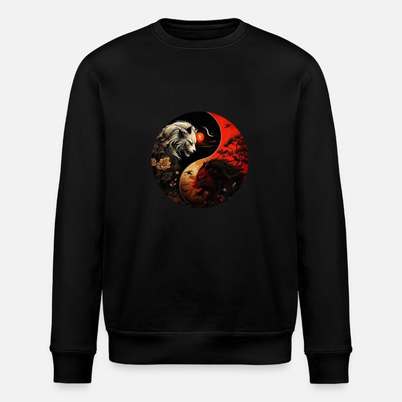 Yin Yang - Stanley/Stella Unisex Bio-Sweatshirt ROLLER - Schwarz