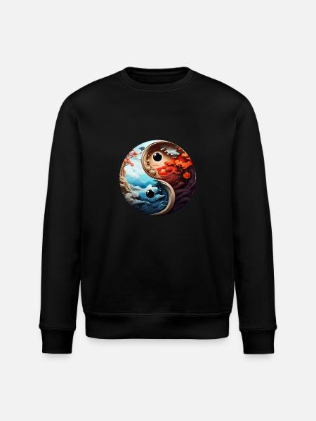 Yin Yang - Stanley/Stella ROLLER Unisex Organic Sweatshirt - black