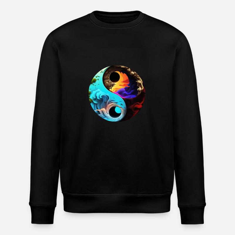 Yin Yang - Stanley/Stella ROLLER Unisex Organic Sweatshirt - black